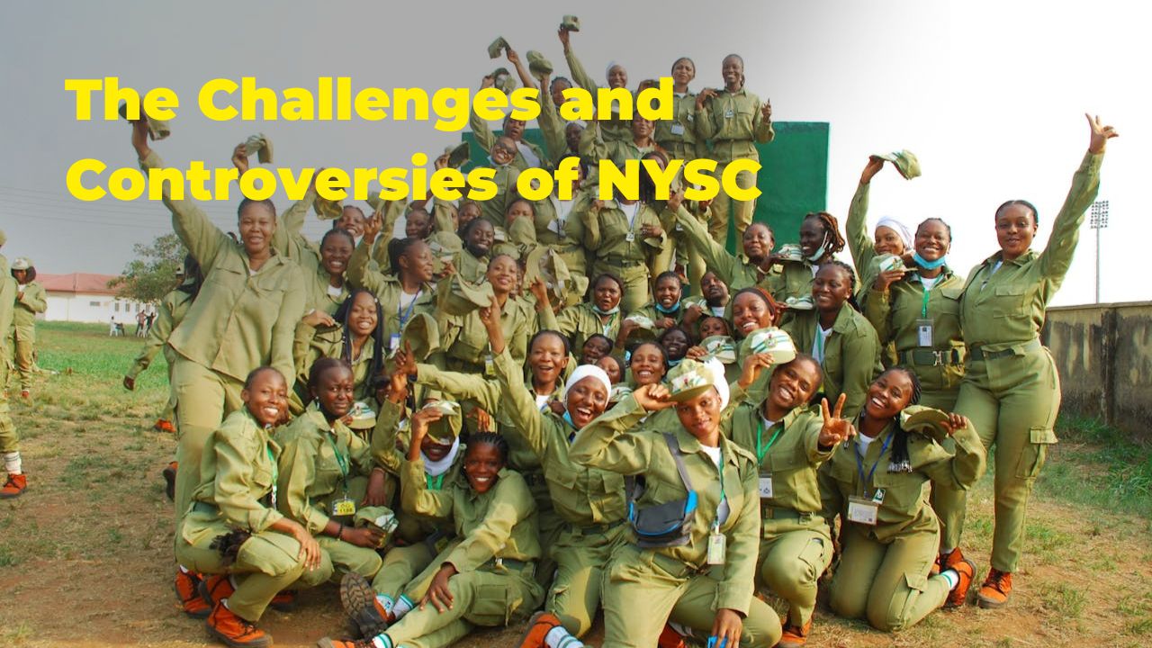 Young Nigerian graduates gathered at NYSC orientation camp (Smiling faces, diverse group)