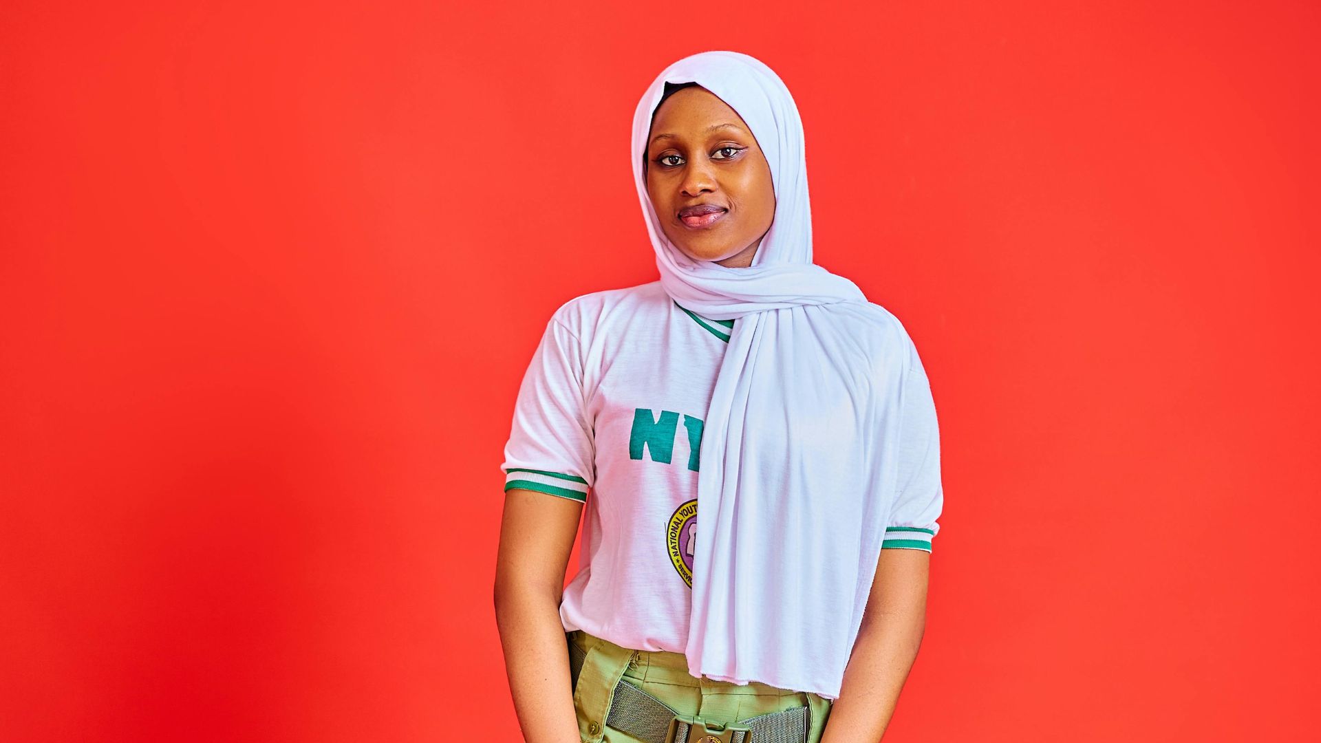 Image of a corps member at preparing to go for NYSC monthly clearance
