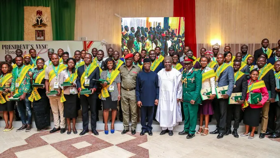 NYSC member celebrating receiving a scholarship