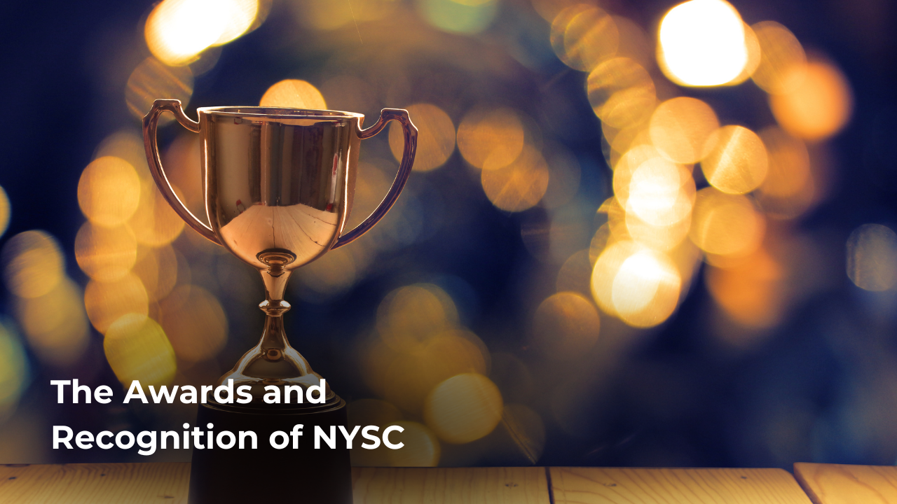 Image of an award ceremony of NYSC