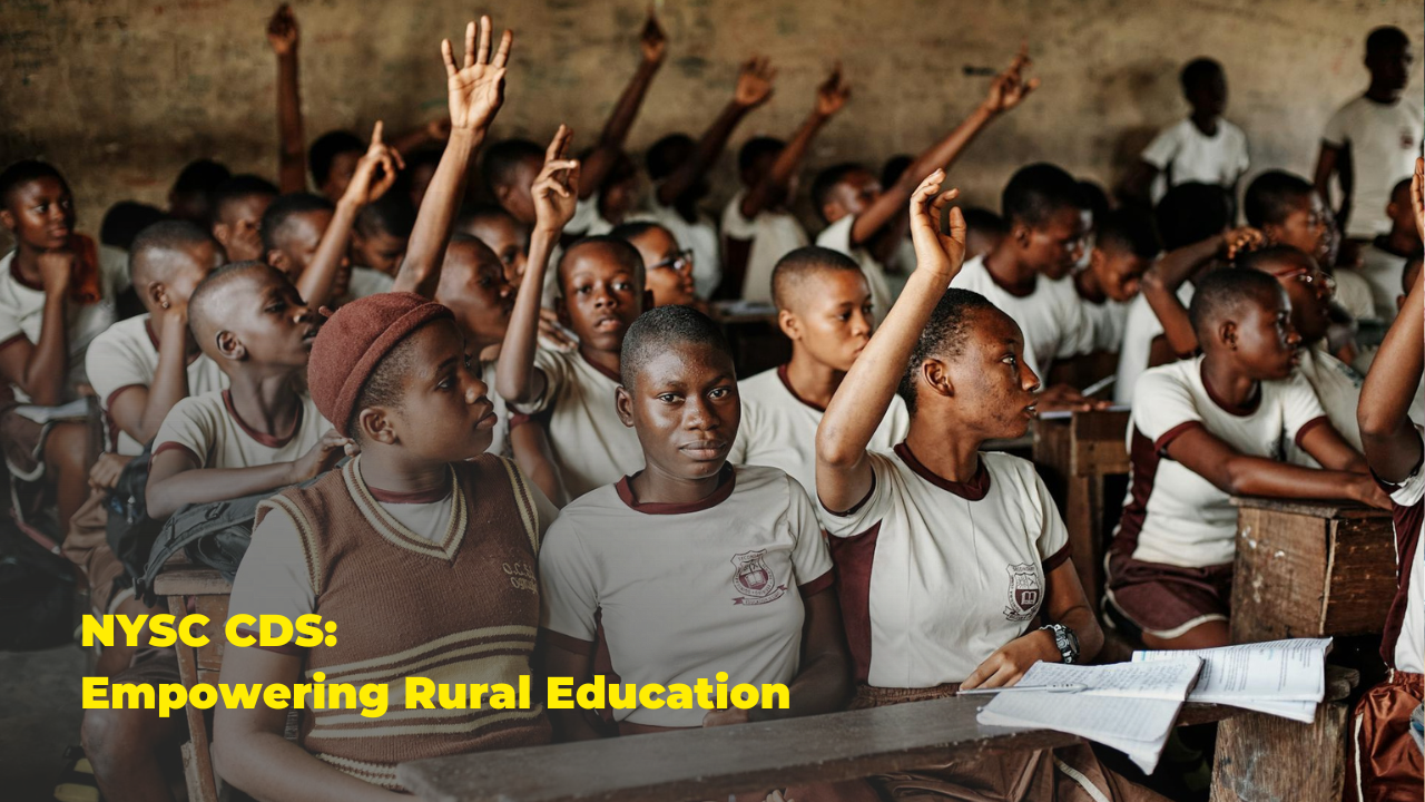NYSC member teaching a class in a rural school 