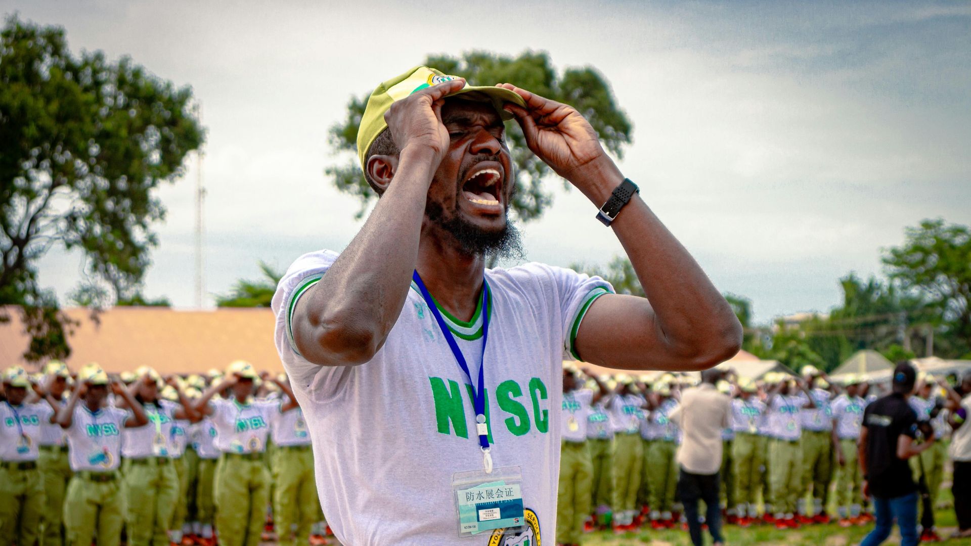 Image of corps members celebrating after POP